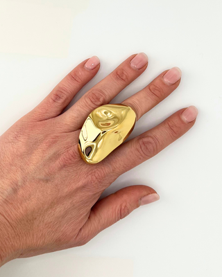 Anello golden stone
