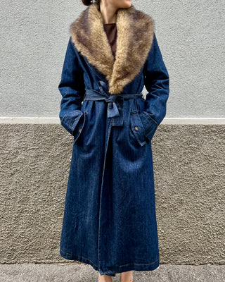 Denim trench
