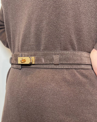 Cintura in pelle doppia