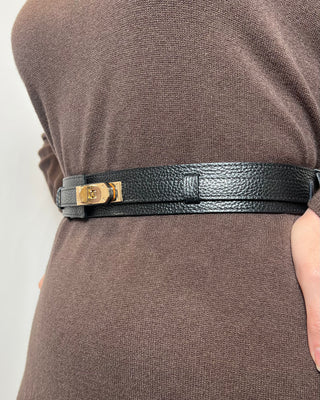 Cintura in pelle doppia