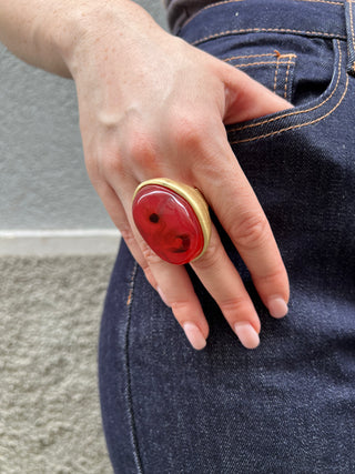 Anello maxi cabochon